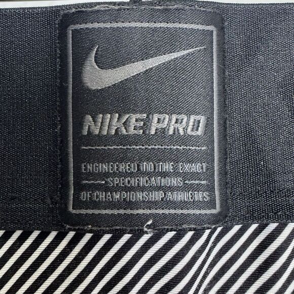 Nike Pro Mens Hyperwarm Compression Tights Size S White Black Logo Training Gym - Picture 4 of 8